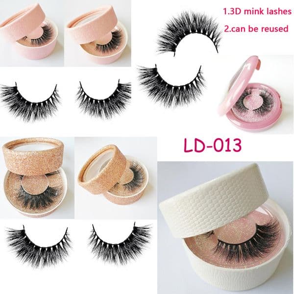 Mink lashes LD-013 3D Mink Eyelashes cruelty free crisscrossl false eyelashes volume Lashes Handmade Faux Mink Lashes Women Makeup & Beauty