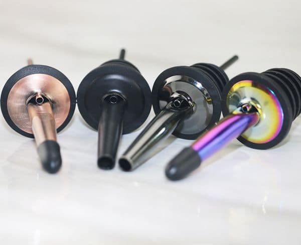 The Latest Stainless Steel Bartender Bar Bartending Mouth With Cap Pour Wine Oil Bottle Stopper B2
