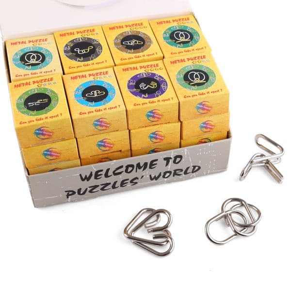 32Pcs Classic Intelligent Montessori Metal Wire Puzzle Baffling Brain Teaser Magic Rings Game Toys for Adult Children Kids Gifts SH190911