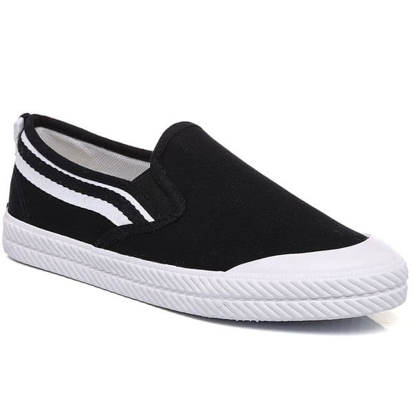 Womens Black Sneakers Women Canvas Shoes Woman Loafers Women Flats Sneakers Shoes 2019 Fashion Breathable Zapatillas Vulcanizadas Mujer