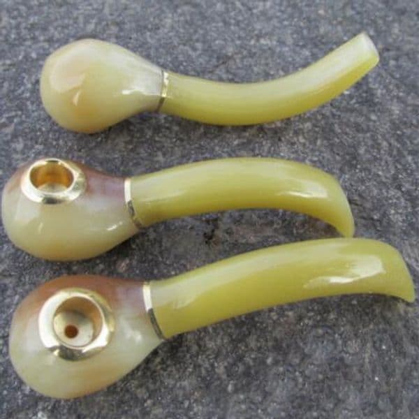 Ox Horn Resin Small Water Pipe Mini Filter Pipes Portable Tobacco Cigarette Holder vs Glass Bong Smoking Accessories