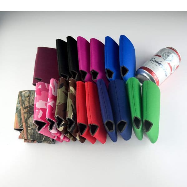 330ml Can Sleeves for Standard Cans Blank Poly Foam Beer Insulator Coolers many colors