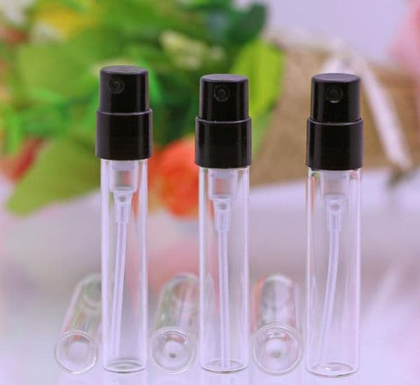 wholesale 2ml Mini Transparent Glass Bottles, Empty Refilable Spray Bottle, Small Atomizer Perfume Sample Vials For Sale SN1988