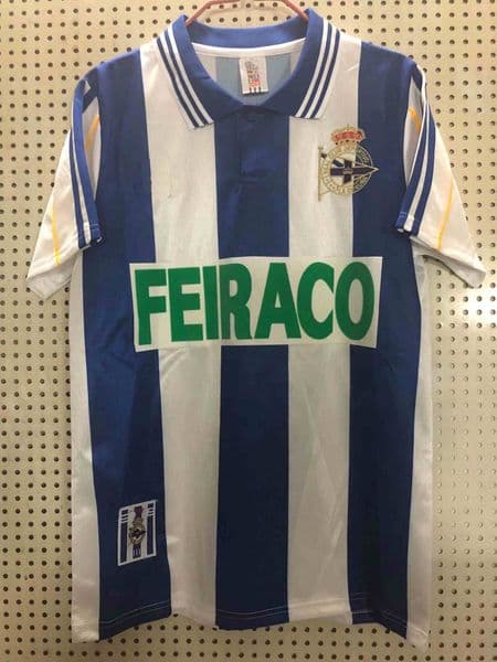 Retro Deportivo La Coruña soccer jerseys 1999 2000 Coruna TURU FLORES MAKAAY PAULETA FRAN 99/20 football shirt S-2XL