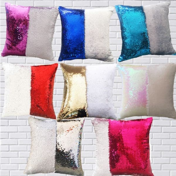 Sublimation Mermaid Sequin Pillow Cover Cushion Throw Decorative Pillowcase That Change Color Gifts for Girls Stock