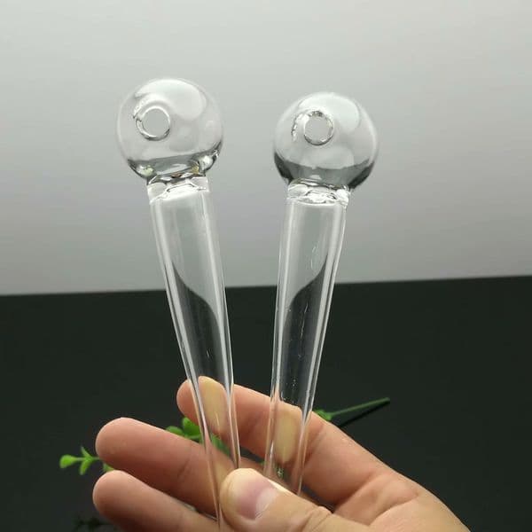 New Glass Smoking Pipe Water hookah Bowl Smoking Classic pointed-mouth large-bubble glass straight pipe