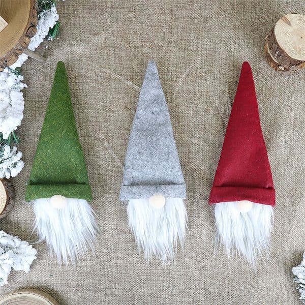 Christmas Wine Bottle Cover Handmade Swedish Gnomes Wine Bottle Toppers for Xmas Home Party Table Decorations Xmas Gifts PHJK1910