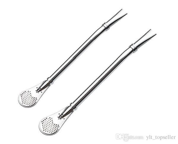 10Pcs 304 stainless steel Bombilla straws Yerba mate filter straw Stainless Steel Drinking Yerba Mate Straw Gourd Bombilla Filter Spoons