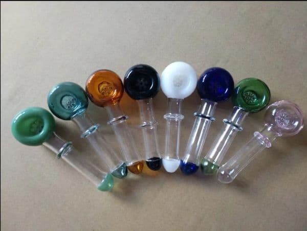 Smoking pipes Ball Glass Oil Burner Pipe Smoking Bowl Water Hookahs bongs Hot selling snowflake multi wheel colored glass tobacco pot