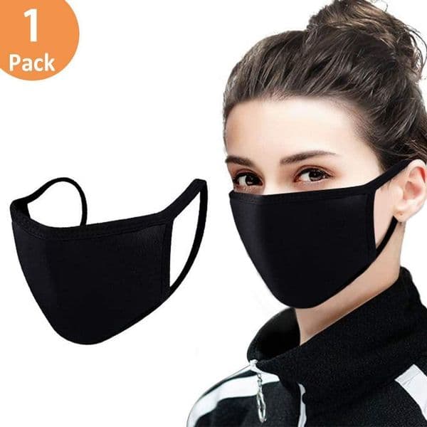 Fashion Cotton Face Masks Black Dustproof Mouth Cover PM2.5 Cloth Face Masks Washable Reusable Masks Anti Dust Breathable mascherine FY9043