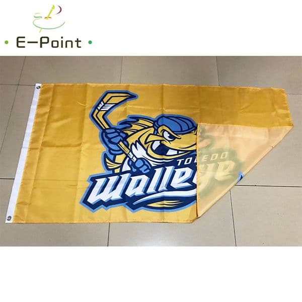 ECHL Toledo Walleye Flag 35ft 90cm150cm Polyester Banner decoration flying home u0026 garden Festive gifts L260524LGCK