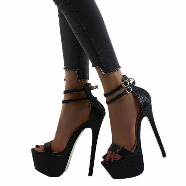 Aneikeh Stiletto Sandals 17CM Platform High Heel Sandals Fashion Open Toe Gladiator Sandal Summer Platform Sexy Pole Dance Shoes