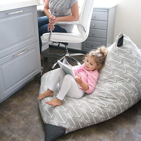 Plush toy storage bag home storage stool diamond belt handle canvas bag striped bean chair home clothes storage T200416