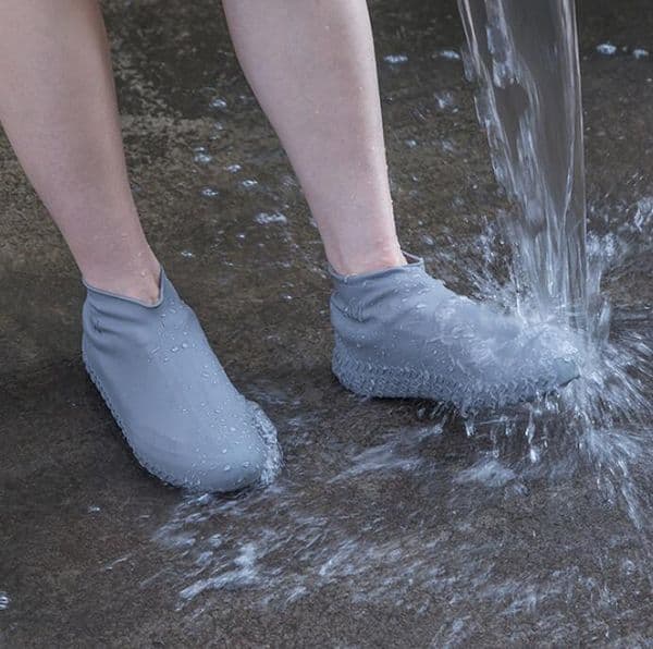 Silicone Waterproof rain boots Shoe Cover Outdoor Rainproof Hiking Skid-proof Shoe Covers adult children portable shoe covers
