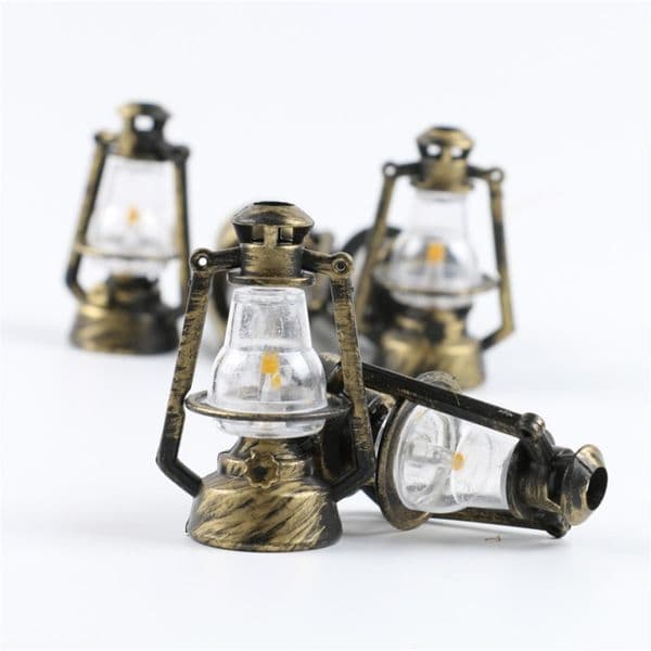 Mini Home Furnishing Decoration Creative Retro Light Kerosene Lanterns Home Decor Gift Wood Craft Ornaments yq01013