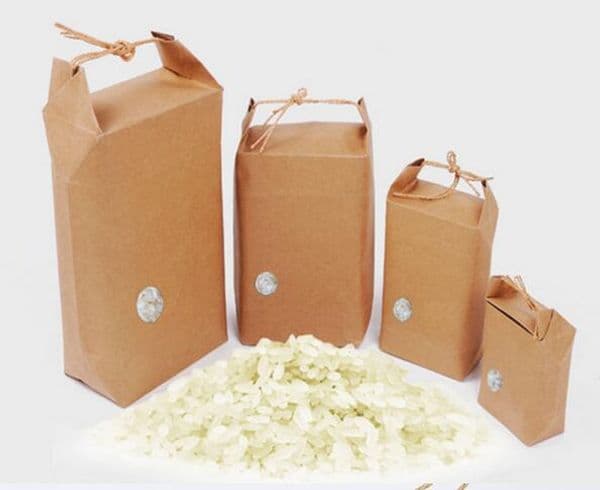 wholesale 100pcs New product rice packaging/Tea packaging bag/ kraft paper bag Food Storage Standing Paper