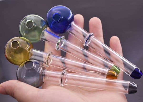 High quality Pyrex Glass Oil Burner Pipe colorful Glass Oil Tube Nail Pipe glass smoking hand Pipe