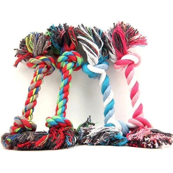 Cotton Rope Dog Toys Puppy Cotton Chew Knot Durable Braided Bone Rope Pets Cat Toy For Small Dogs Pet Supplies Juguetes Para Perros De Cuerda De Algodon