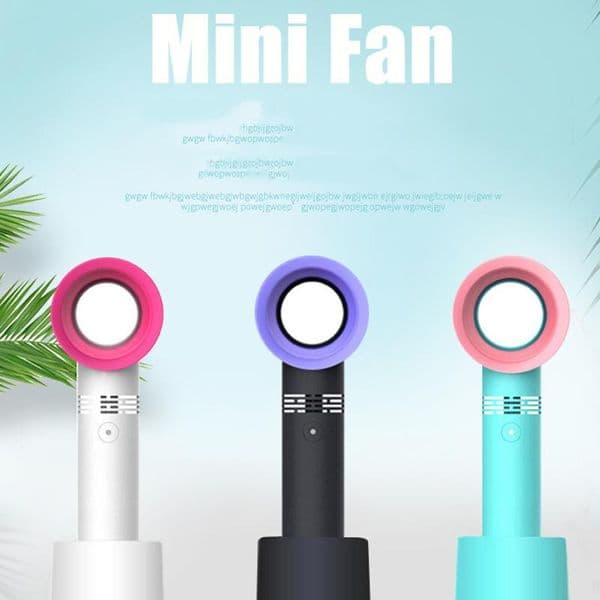Korea ZERO9 Leafless Cooling Fan 2000mah Rechargeable Battery Mini Handheld Fans 3 Speed Portable Personal Fan 1pcs