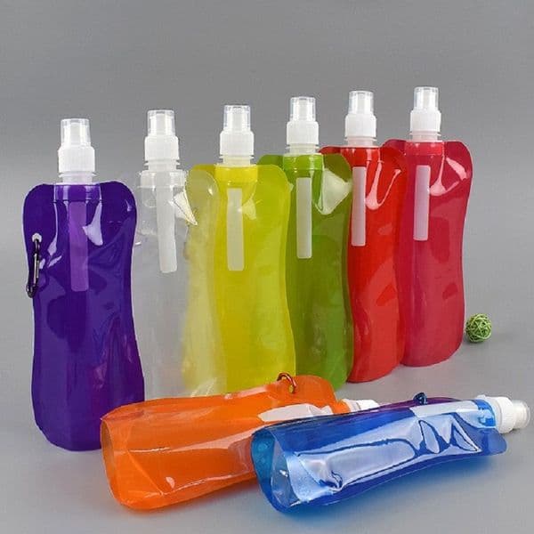 Portable Water Bag Drinkware Ultralight Foldable Drinking Bottle Bags Outdoor Sport Supplies Hiking Camping Collapsible Soft Flask Liquid Pouch B2