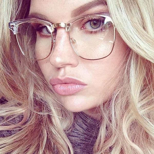 Clear Optic Lenses with Metal Frame Versatile Semi-Rimless Reading Glasses for All Ages