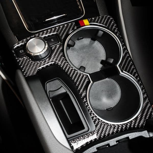 Carbon Fiber Multimedia Handrest Panel Cover Trim Car Stickers Styling For mercedes GLK ( 2008-2015 ) Accessories