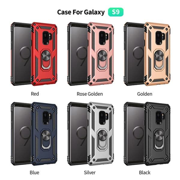 Shockproof Phone Case For Samsung Galaxy S9 S20 Ultra S8 S10 Plus Note 9 8 A51 A71 Note8 Note9 S9Plus A50 A70 Ring Holder Stand Covers