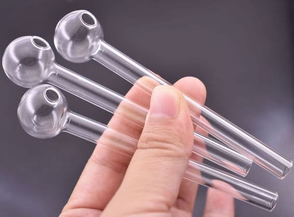 wholesale thick Pyrex Oil Burner Pipe Glass Oil Burner pipe tube Water Pipes Oil Nail Smoking glass Pipes Thick Glass Pipe For water Bong