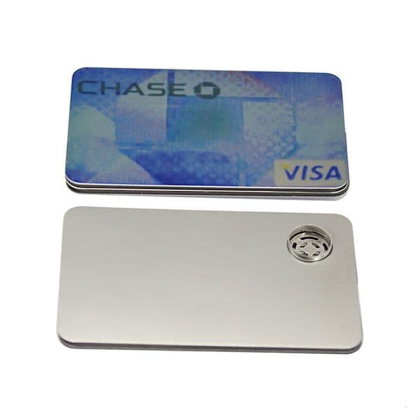 High quality Newest creative Magnetic metal credit card tobacco smoking pipe protable aluminum pocket pipe free shipping