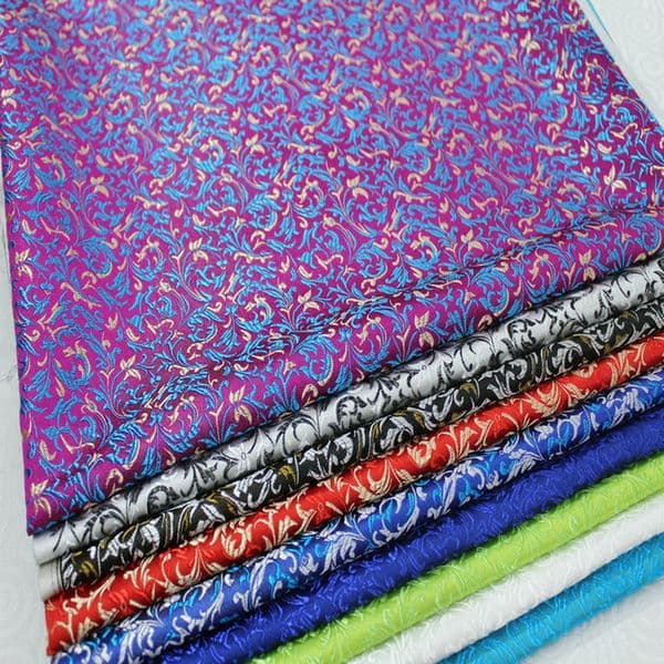 Diy Trim Chinese Costume Cos Damask Satin Jacquard Silk Brocade Fabric Malt For Chinese Cheongsam Mongolian gown