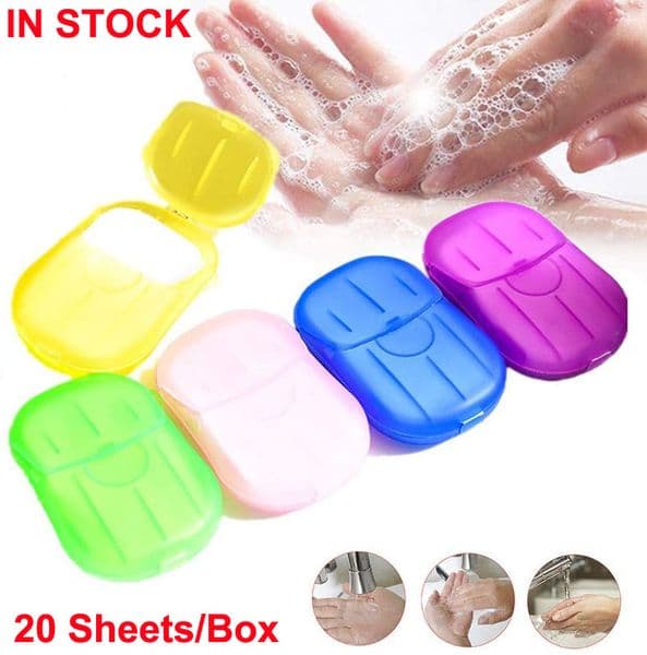2026 New Disposable Boxed Portable Aromatherapy Mini Paper Wash cologne Hand Bath Soap perfume Camping Bathroom Clean Scented Soaps 20 Sheets/Box Free Shippin