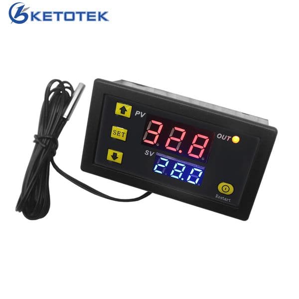 W3230 110V 220V AC Digital Temperature Controller LED Display Thermostat Relay With Heating Cooling Control Instrument