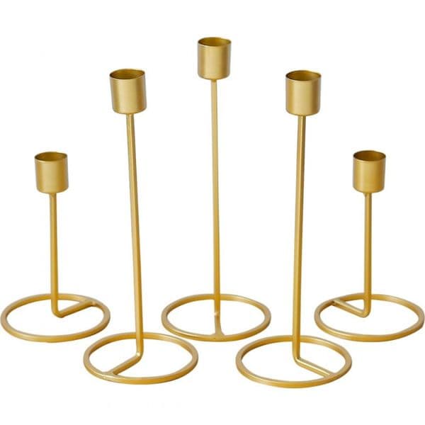 Nordic style Candle Holder Gold Single Head Iron 3D Geometric Candlestick Romantic Table Decor Creative Home Wedding Decoration