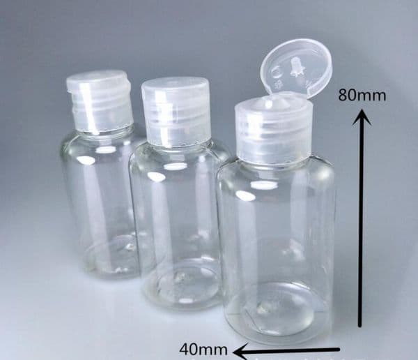 50ml flip cap plastic bottle pet lotion can be divided into butterfly flip cap non-washing gel liquid bottles