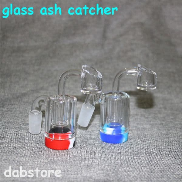 Glass Ash Catcher 14mm 2Inch Mini Glass Bong Ash Catchers Thick Clear Bubbler Ashcatcher 45 90 Degree