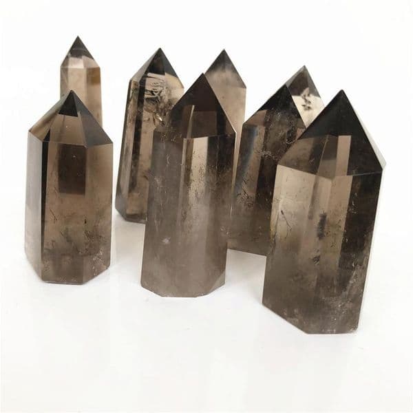 2020 Natural Smoky Quartz Crystal Wand Smoky Yellow Quartz Crystals Point Wand Reiki Healing Home Crystal