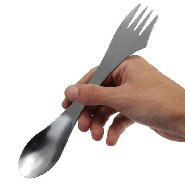 Fork spoon spork 3 in 1 tableware Stainless steel cutlery utensil combo Kitchen outdoor picnic scoop/knife/fork set SN1771