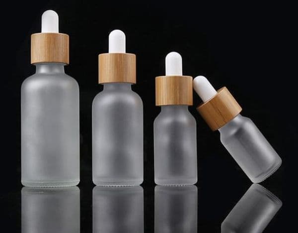 wholesale 10ml 15ml 20ml 30ml 50ml 100ml oil bottle with bamboo essence in frosted glass