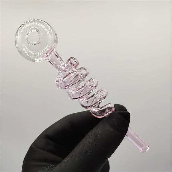 High Quality Curve Glass Oil Burner Pipe 14cm 30mm Ball Color Bent Glass Pipes for Smoking Hand Smoking Tobacco Pipes for Water Bong 10pcs