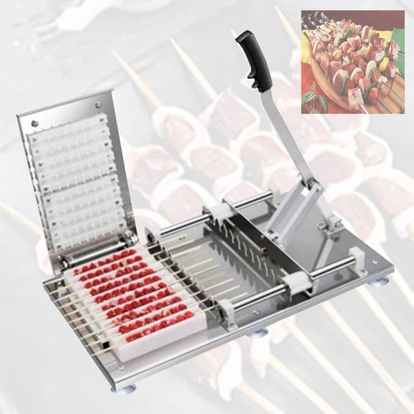 stainless steel Food Grade Beef Mutton String Device Automatic Stringing Machine Barbecue Skewer Artifact For BBQ Making Machine Kebab
