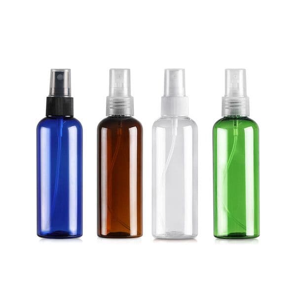 wholesale 100 ML Plastic Bottle Round Shoulder Refillable Spray Bottles for Perfumes Cosmetics Packaging Cleaning Liquids