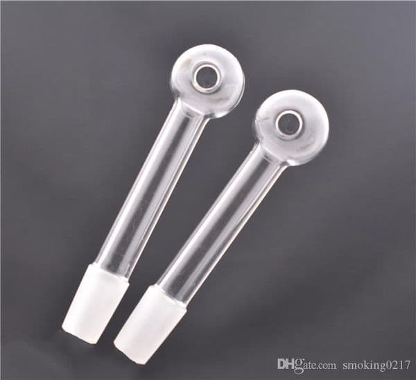 14mm 18mm male clear thick pyrex glass oil burner water pipes for oil glass bongs smoking bong tool
