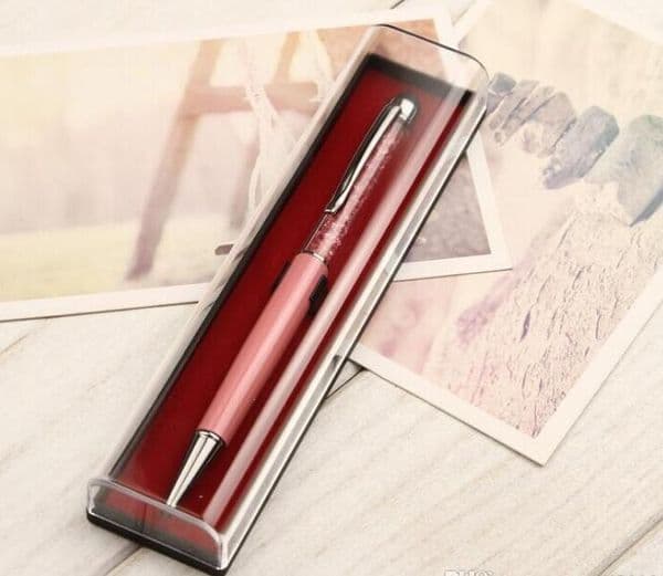 Clear Transparent Pencil Cases with Red Color Bottom Plastic Pen Packing Boxes Wholesale Gift Boxes