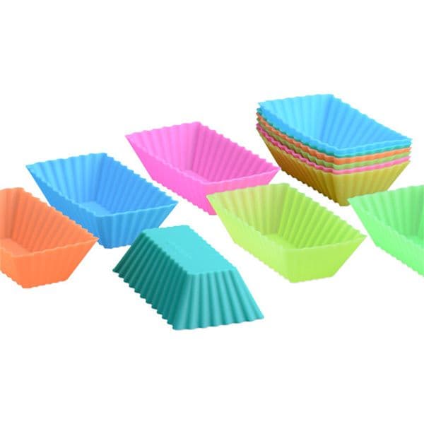 Silicone Cake Cupcake Mould Baking Mold DIY Muffin Mini Rectangle Tray Molds Baking Tools Wholesale yq00421