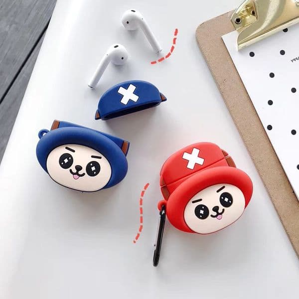 2 Lovely Cartoon Sea Poacher Wang Qiaoba Airpods Protect Sheath Apple Bluetooth Iphone Headset Set Silica Gel Apply