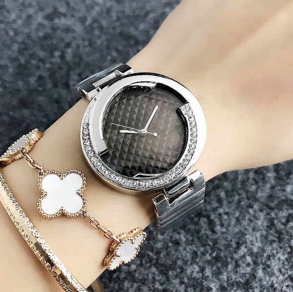 Brand quartz Watch for Women Girl crystal style metal steel band wrist Watches G31