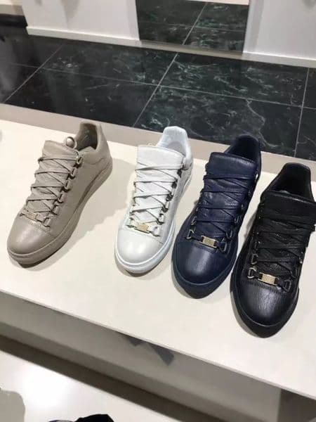 Wholesale Man Shoes New Style Causal Shoes Blue Wrinkled Leather Sneaker Fashion Arena Low Cut Shoes Designer Free Shipping Size 39-46