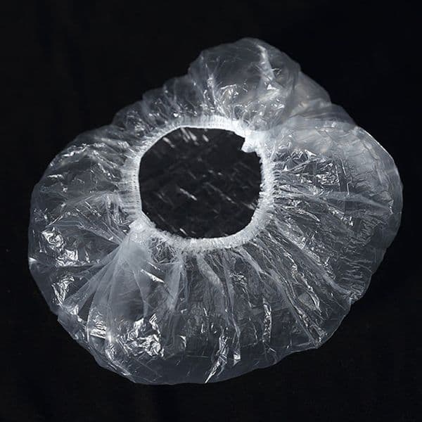 Portable Disposable Clear Spa Hair Salon Shower Caps Home Hotel Bathing Elastic 100pcs