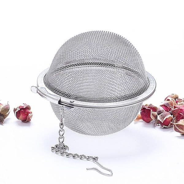 Coffee High Quality Strainer 304 Stainless Steel Pot Infuser Mesh Ball Filter With Chain Tea Maker Tools B2