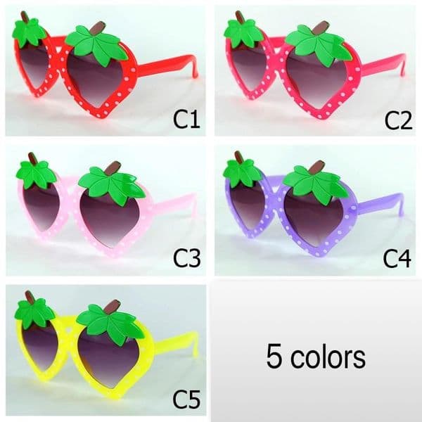 Fruit Kids Sunglasses Strawberry Shape Frame Cut Children Sun Glasses Pineapple Style Party Eyewear Wholesale M260304